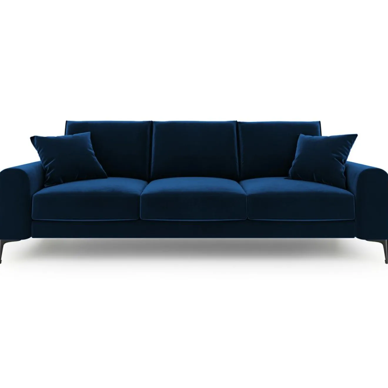 Mazzini Sofas Canapé Velours Madara bleu roi - 222x102x90 cm