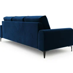 Mazzini Sofas Canapé Velours Madara bleu roi - 222x102x90 cm