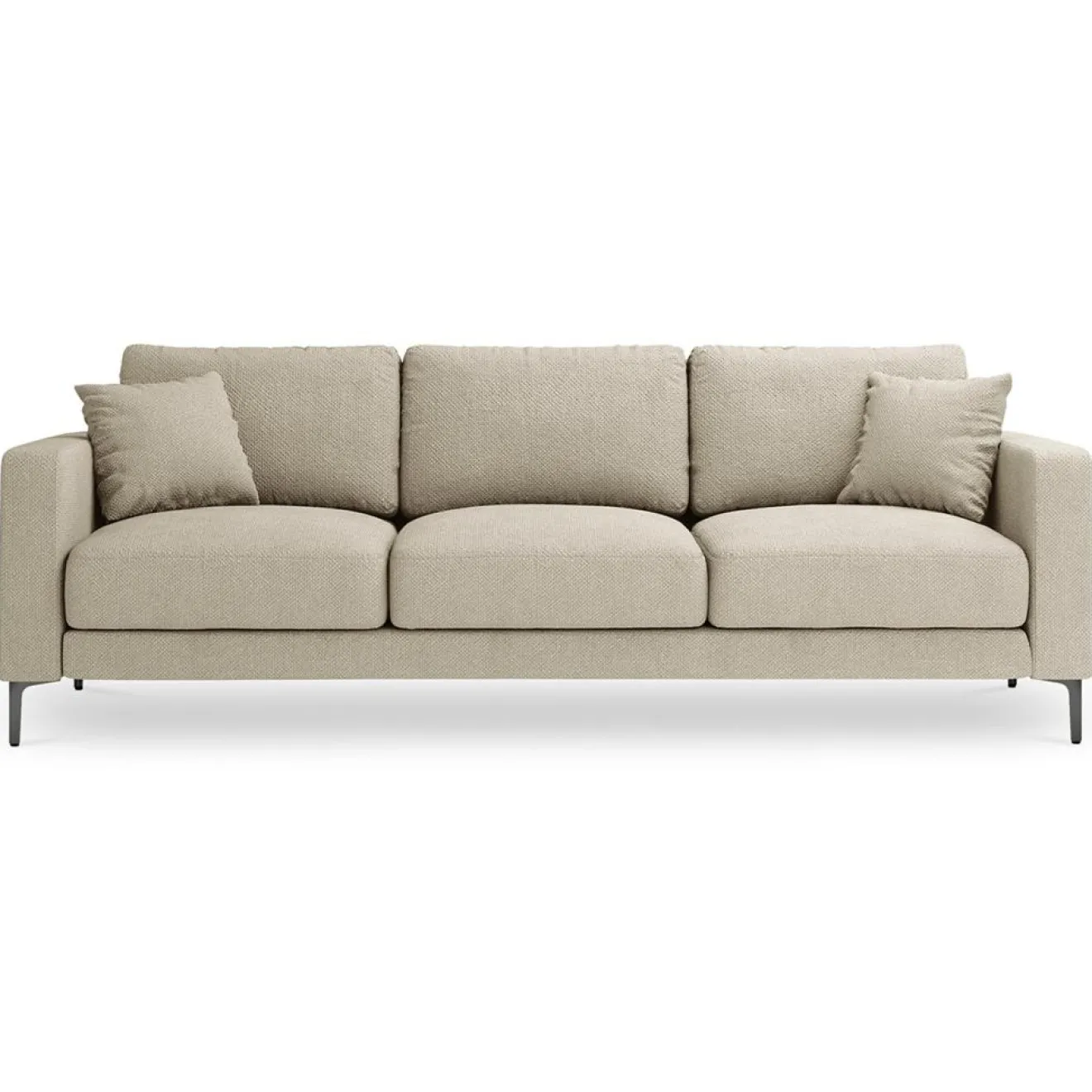 Online Mazzini Sofas Canapé Venus 3 Places beige - 220x92x90 cm