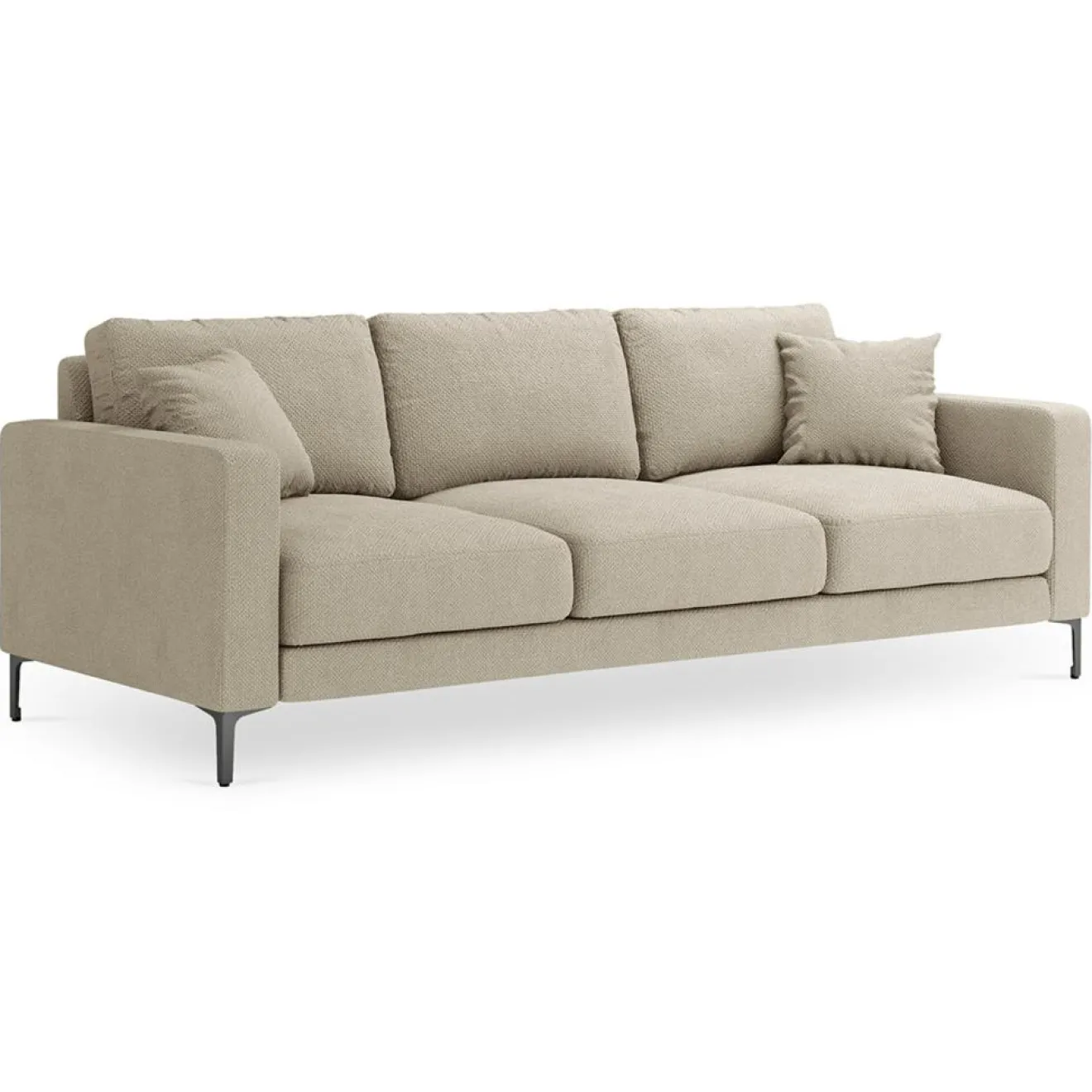 Online Mazzini Sofas Canapé Venus 3 Places beige - 220x92x90 cm