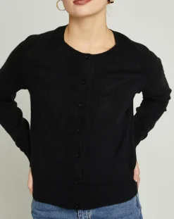 Femme MAX&MOI Cardigan 100% Cachemire Sonia noir