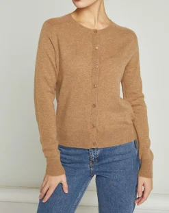 MAX&MOI Cardigan 100% Cachemire Sonia beige chiné
