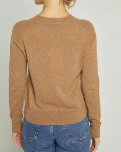 MAX&MOI Cardigan 100% Cachemire Sonia beige chiné