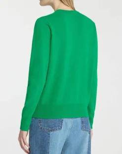 Femme Galeries Lafayette Cardigan 100% Cachemire Zacao vert emeraude
