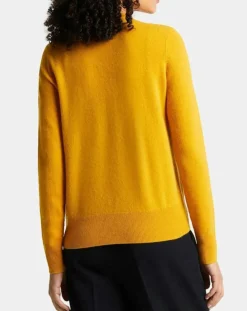 Femme Galeries Lafayette Cardigan 100% Cachemire Zacao jaune