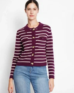 Clearance Assuili Cardigan Audrey bordeaux