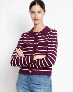 Clearance Assuili Cardigan Audrey bordeaux