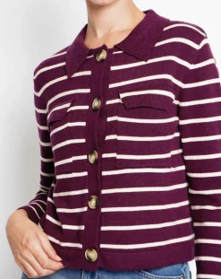 Clearance Assuili Cardigan Audrey bordeaux