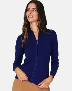 Femme Assuili Cardigan Elisa bleu nuit