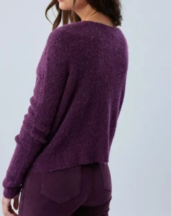 Femme Lauren Vidal Cardigan Elsa aubergine