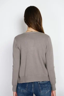 Clearance Assuili Cardigan en Cachemire mélangé col V taupe