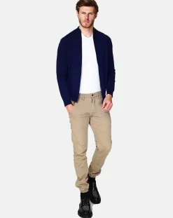 Homme C&Jo Cardigan en Cachemire mélangé Corentin bleu nuit