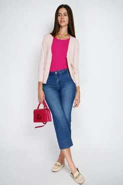 New Assuili Cardigan en Cachemire mélangé col V rose