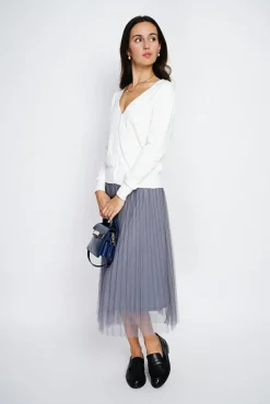 Online Assuili Cardigan en Cachemire mélangé col V naturel