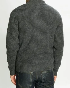 Hot Galeries Lafayette Cardigan en Laine & Cachemire Potecard Gulet Boxy gris foncé