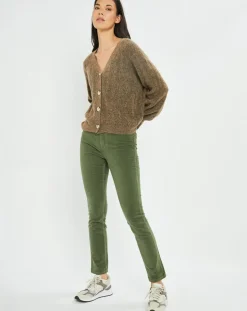 Femme Lauren Vidal Cardigan en Laine & Mohair mélangés Seven moka