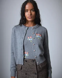 Sale Manoush Cardigan en Laine mélangée Bcbg gris