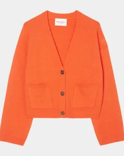 Femme Marc O'Polo Cardigan en Laine mélangée orange