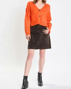 Femme Marc O'Polo Cardigan en Laine mélangée orange