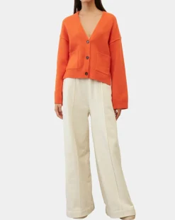 Femme Marc O'Polo Cardigan en Laine mélangée orange