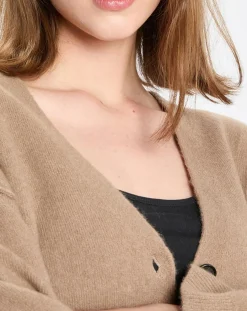 Femme Marc O'Polo Cardigan en Laine mélangée marron clair