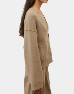 Femme Marc O'Polo Cardigan en Laine mélangée marron clair