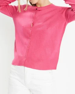Outlet Galeries Lafayette Cardigan en Maille fine Fanny rose