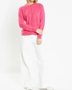 Outlet Galeries Lafayette Cardigan en Maille fine Fanny rose