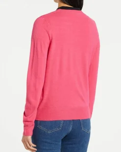 Outlet Galeries Lafayette Cardigan en Maille fine Fanny rose