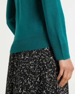 Femme Galeries Lafayette Cardigan en Maille fine Fanny vert foncé