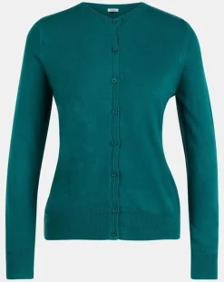 Femme Galeries Lafayette Cardigan en Maille fine Fanny vert foncé