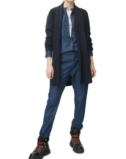 Outlet Marc O'Polo Cardigan long bleu marine