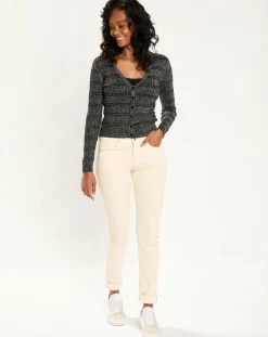 Femme Esprit Cardigan Lurex argenté