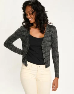 Femme Esprit Cardigan Lurex argenté