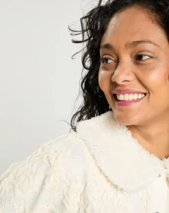 Femme Manoush Cardigan Maille Dentelle ecru