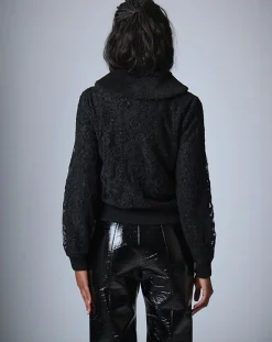 Femme Manoush Cardigan Maille Dentelle noir