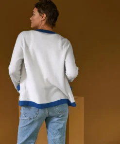 Femme Rodier Cardigan Octavie, contraste blanc