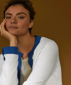 Femme Rodier Cardigan Octavie, contraste blanc