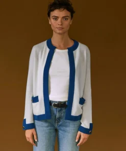 Femme Rodier Cardigan Octavie, contraste blanc