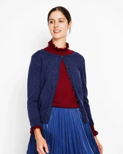 Femme Assuili Cardigan Perrine bleu nuit