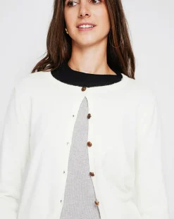 Femme Assuili Cardigan Perrine naturel