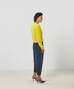 Femme Rodier Cardigan Raven 100% Cachemire boutons et poches jaune