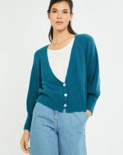 Femme Lauren Vidal Cardigan Store bleu