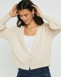 Lauren Vidal Cardigan Store rose pâle