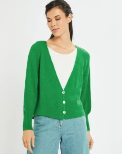 Hot Lauren Vidal Cardigan Store vert