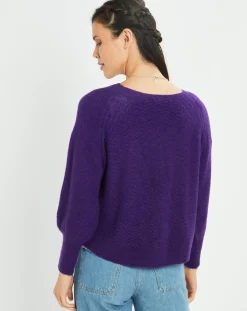 Clearance Lauren Vidal Cardigan Store violet