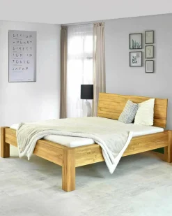 Discount Uniqka Carpenter - Lit en chêne massif