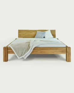 Discount Uniqka Carpenter - Lit en chêne massif