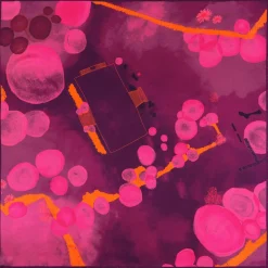 Femme Petrusse Carré 100% Soie Alice néon - 105x105 cm