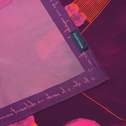 Femme Petrusse Carré 100% Soie Alice néon - 105x105 cm